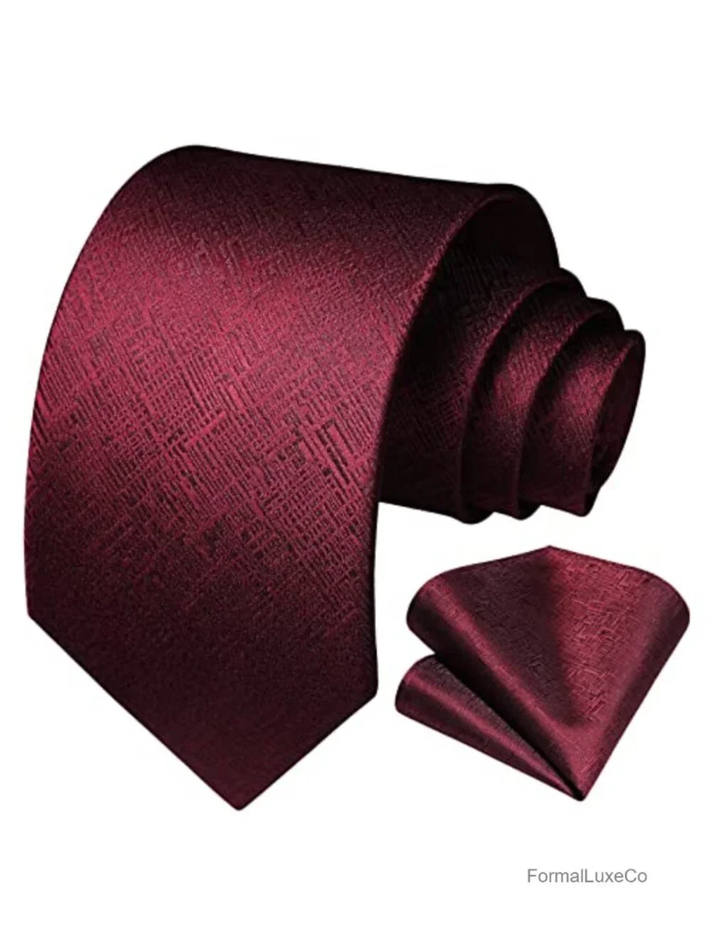 Mens Tie & Pocket Square Set Houndstooth Business Formal Wedding Linen Silk